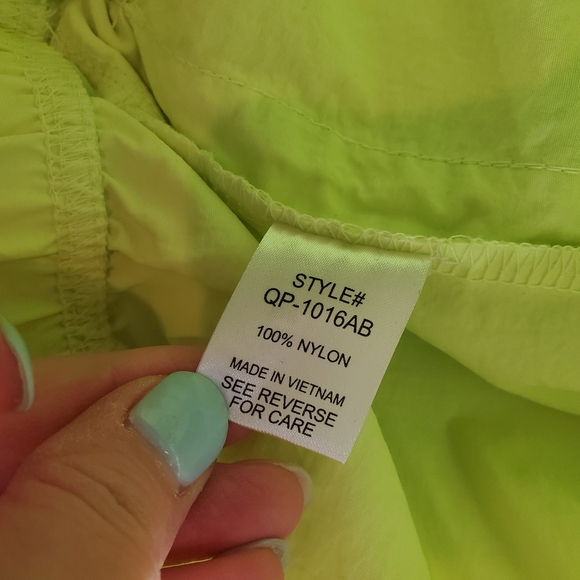 ZENANA Women's Lightweight Track Pants Neon Green Highlighter Yellow Size Large - Picture 9 of 16